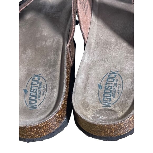 Woodstock Bert Sandals Mens Size 11 M Brown Suede Leather Double-Buckle main image 6
